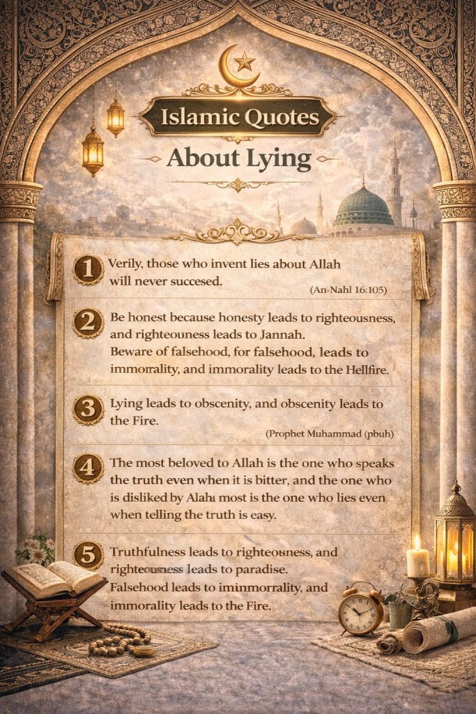 islamic quotes about lying