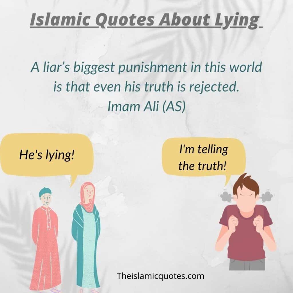 50 Islamic Quotes About Lying with Images