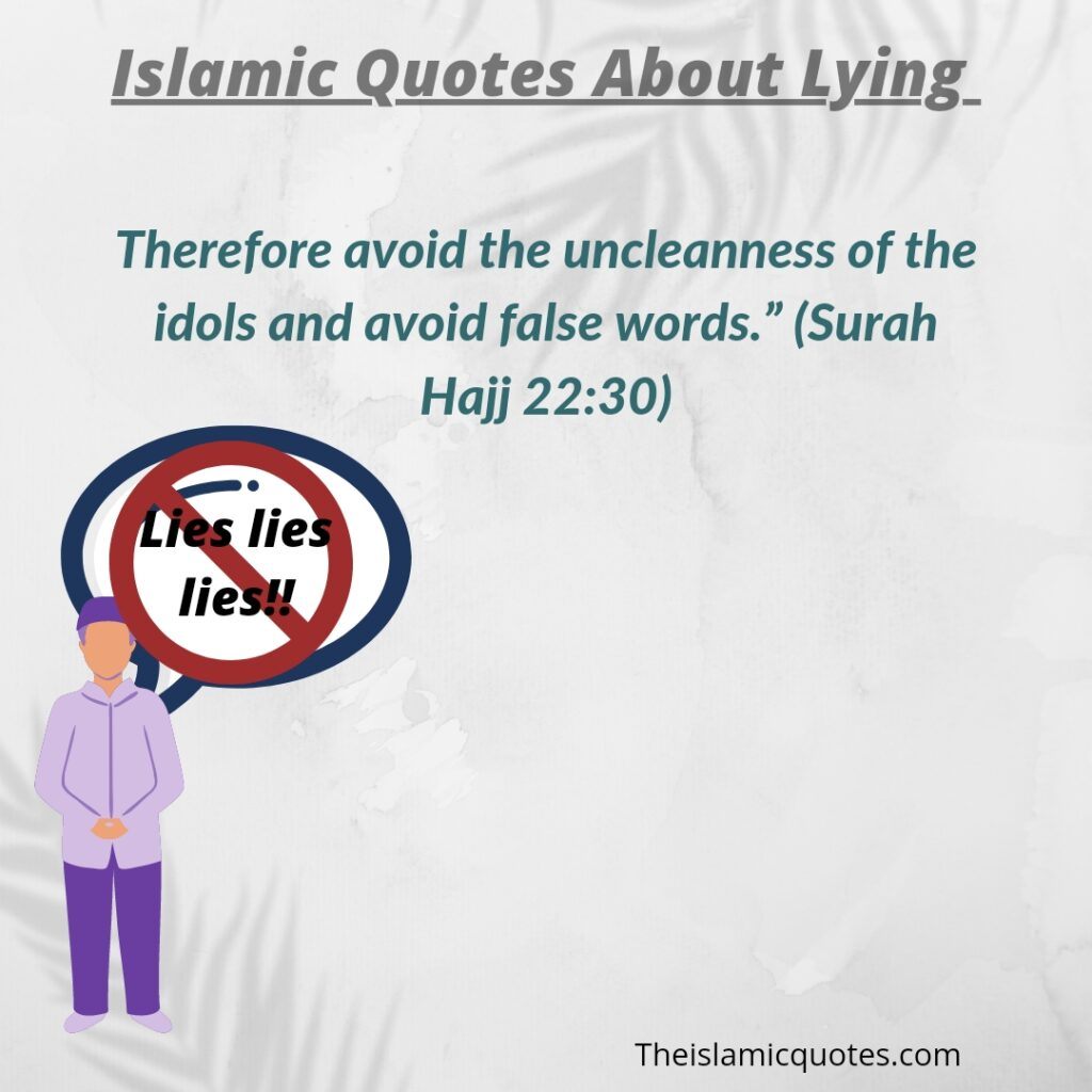 Status of Lying in islam Islamic quotes about lying