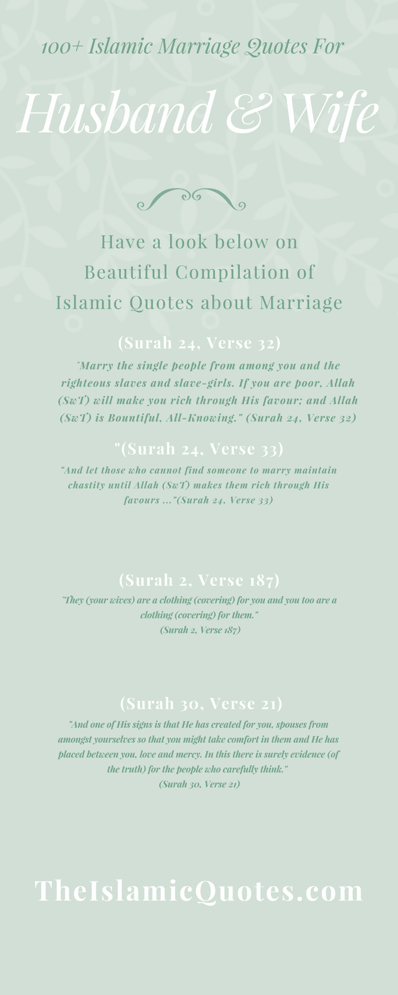 100+ Islamic Marriage Quotes For Husband and Wife