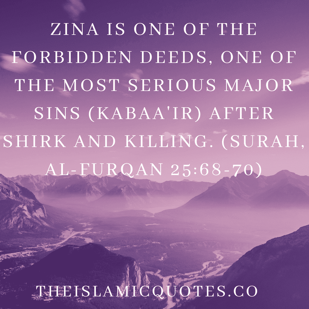 Zina in Islam - 30 Islamic Quotes about Zina and Punishment