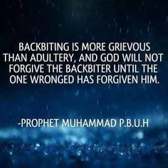 Hadiths And Islamic Quotes On Backbiting (11)