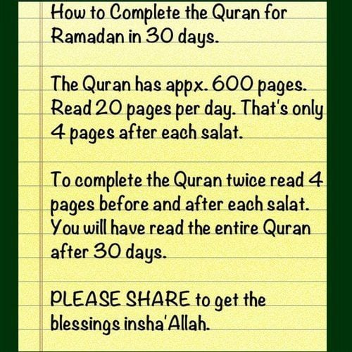 how to complete quran