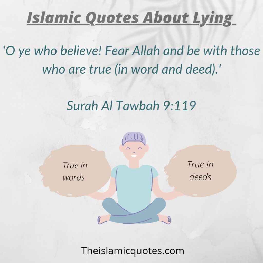 50 Islamic Quotes About Lying with Images  