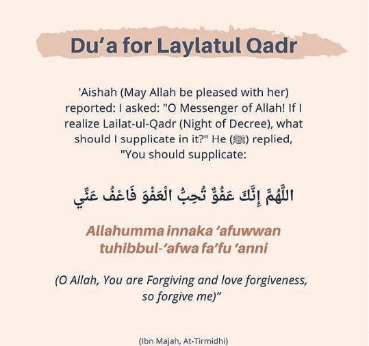 Dua For Laylatul Qadr The Night Of Decree Dua For Laylatul Qadr Dua