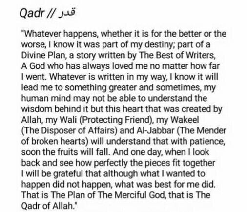 fate and destiny in islam