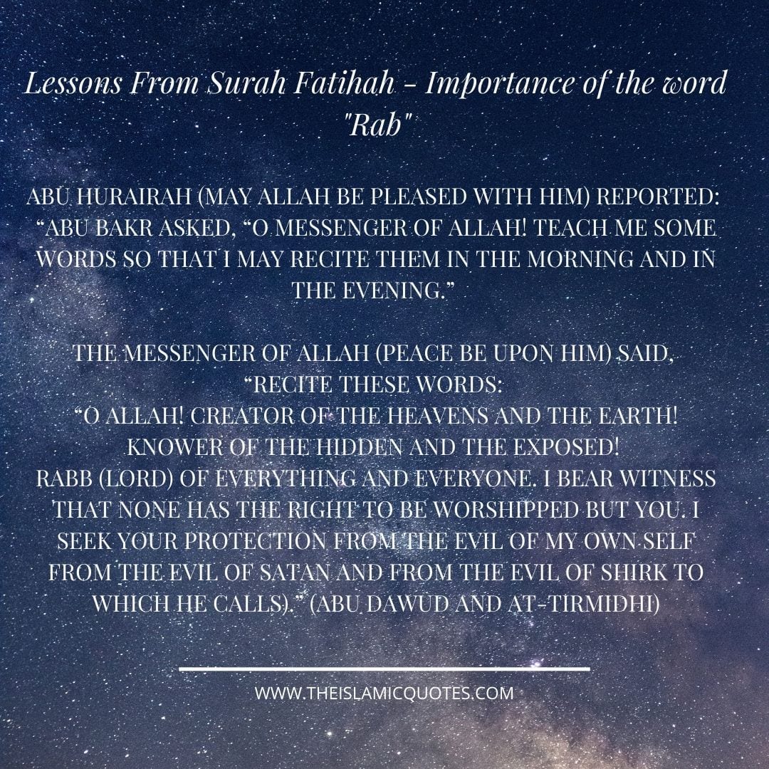 lessons from surah fatiha