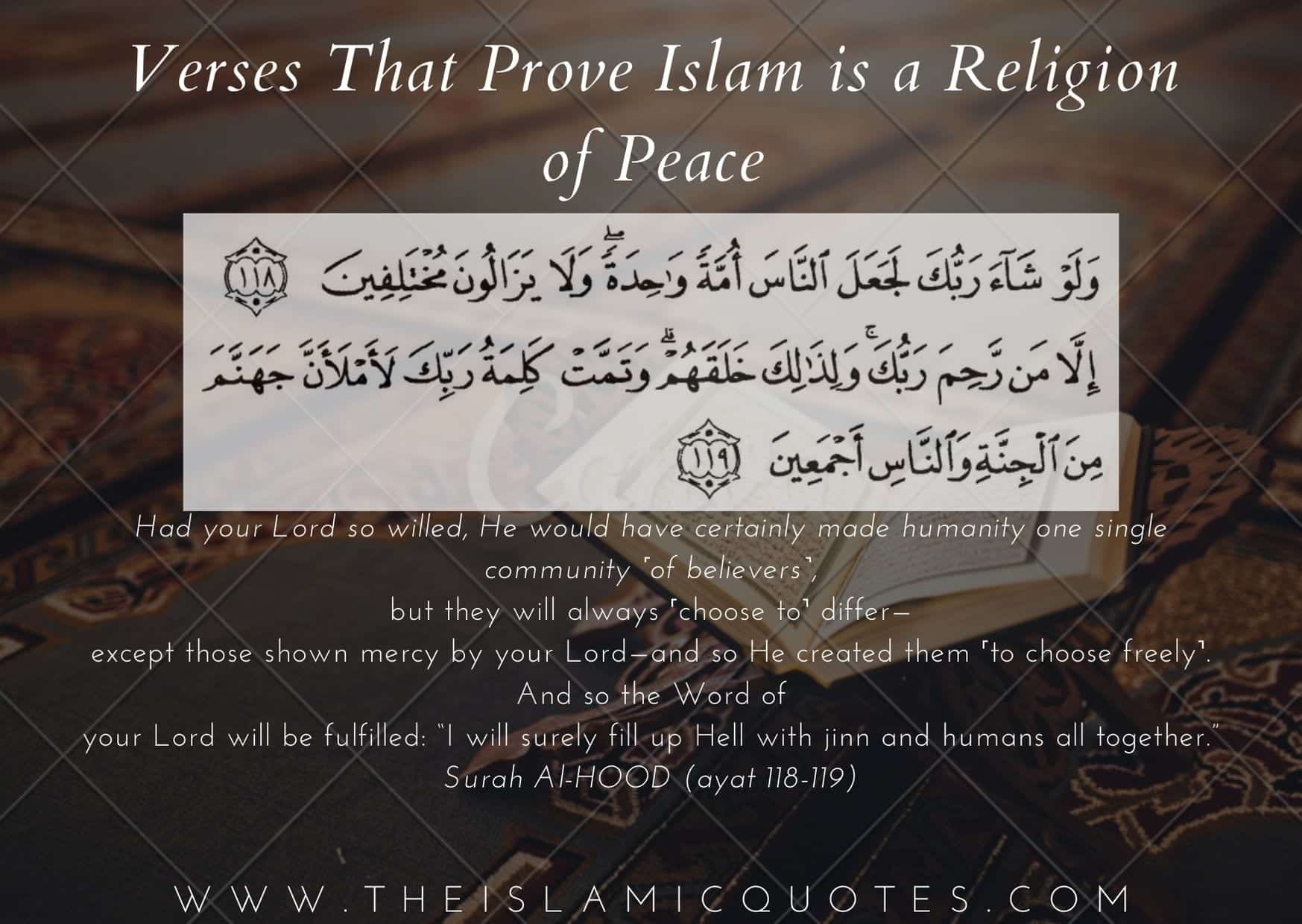 Quranic Verses on Peace- 10 Verses Proving Islam Is Peaceful  