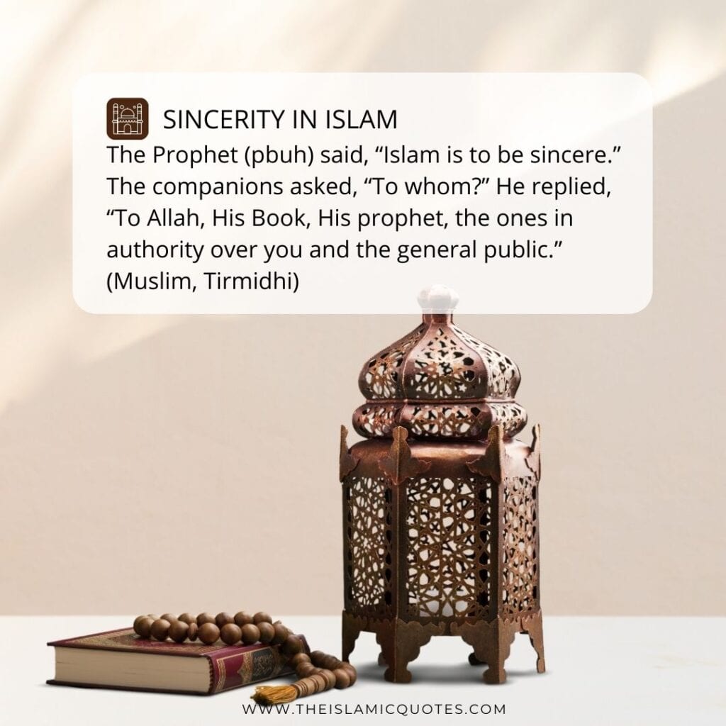 sincerity in islam quotes