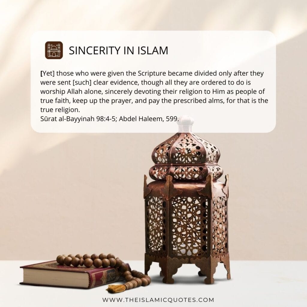 sincerity in islam quotes