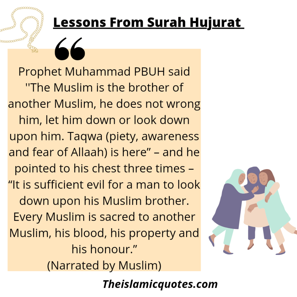 Lessons from Surah Hujarat