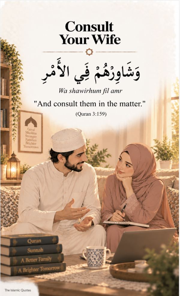 Consult with your wife - sunnah way to keep wife happy