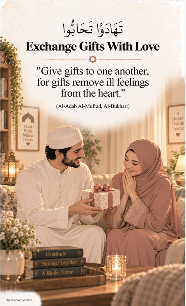Exchange gifts with love - sunnah way to keep wife happy