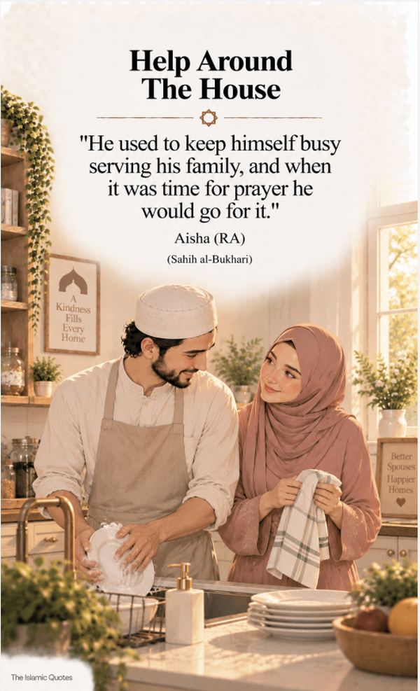 Help around the house - sunnah way to keep wife happy