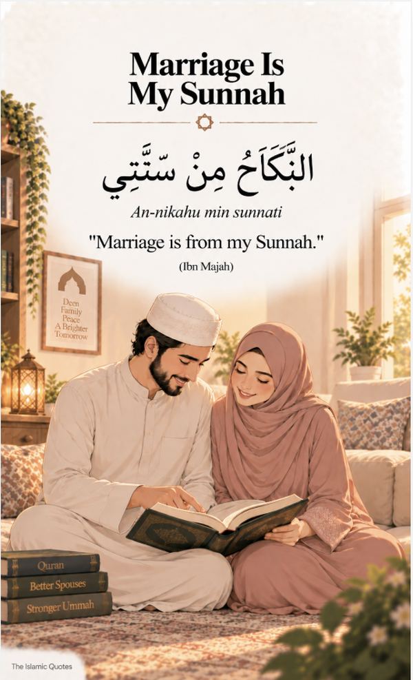 Marriage is my sunnah - Islamic quote on marriage