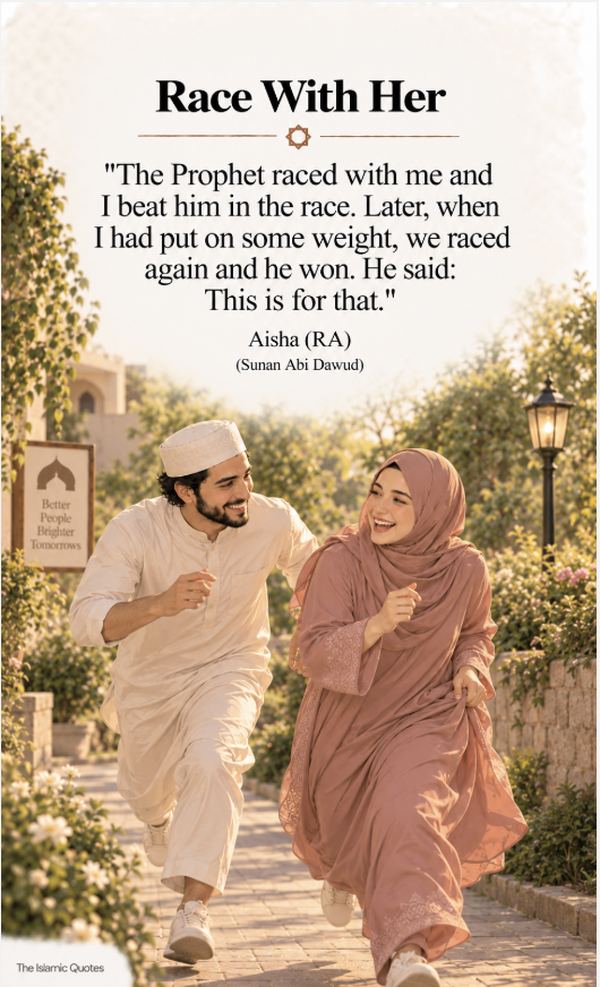 Have fun and race with her - sunnah way to keep wife happy