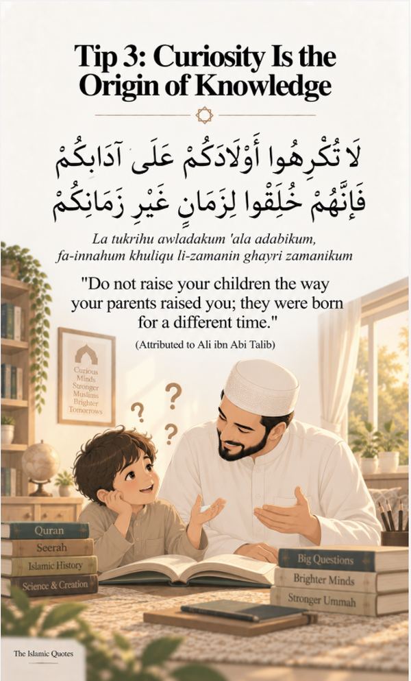 Islamic parenting tip - curiosity is the origin of knowledge