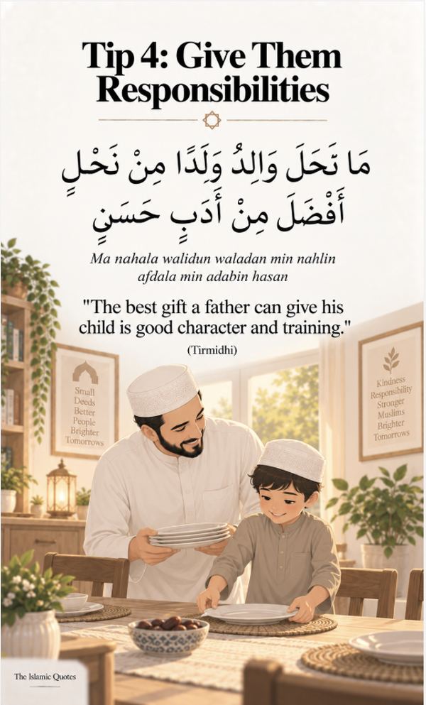 Islamic parenting tip - give them responsibilities