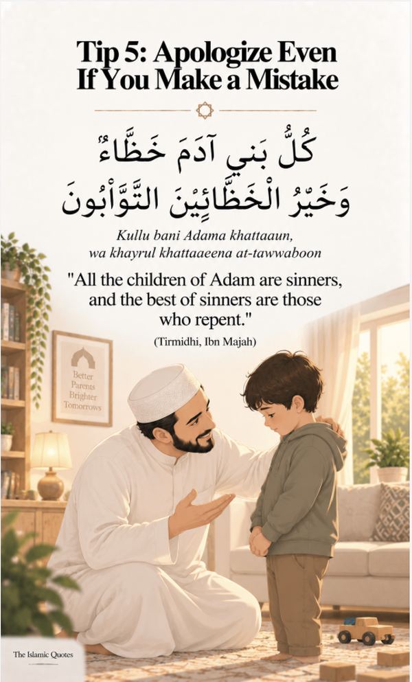 Islamic parenting tip - apologize even if you make a mistake