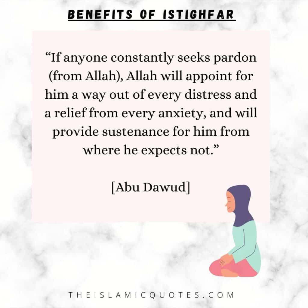 Istighfar removes sorrow Benefits of Istighfar