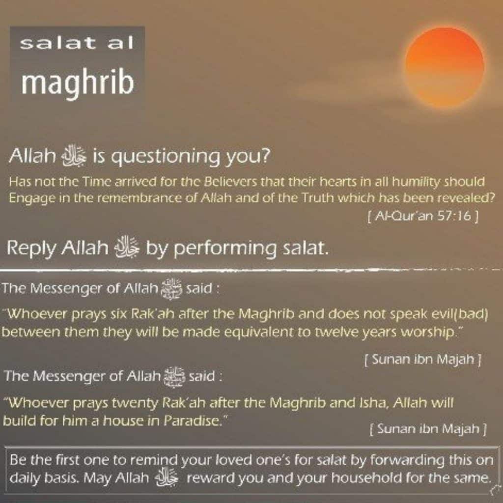 maghrib prayer benefits
