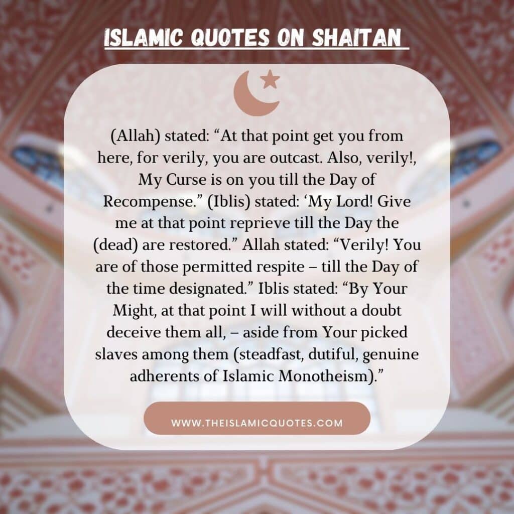 Islamic Quotes on Shaitan