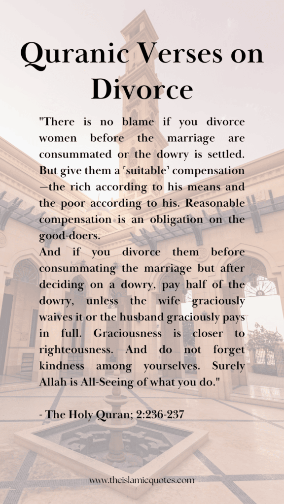 15 Islamic Quotes on Divorce & Process of Divorce in Islam  