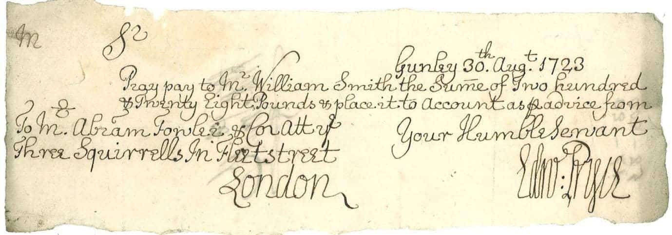 Evolution of Cheques