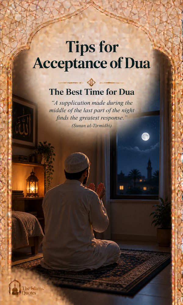 Dua in the last third of the night finds the greatest response – Sunan al-Tirmidhi quote card
