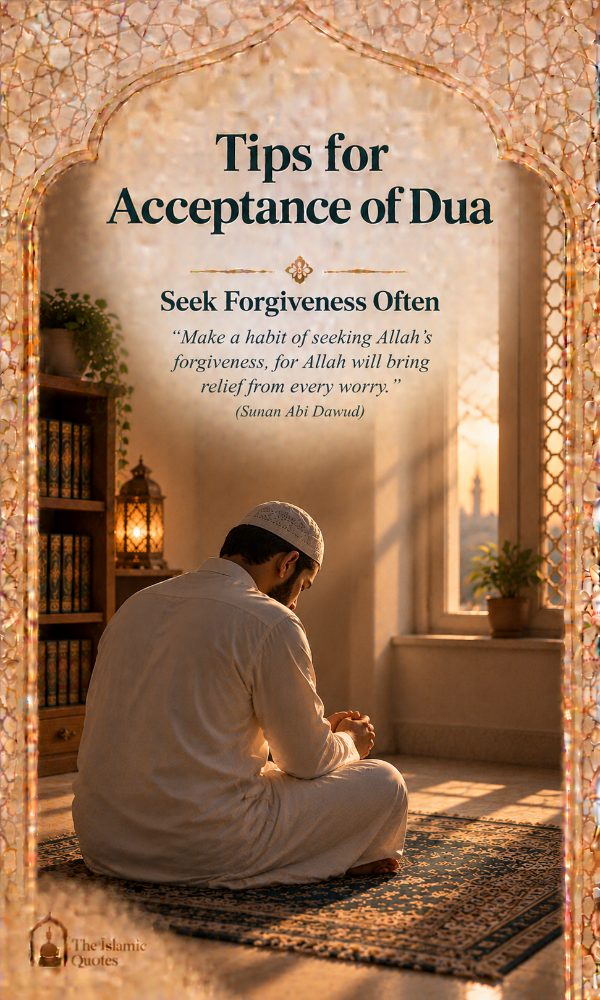 Make a habit of seeking Allah's forgiveness – Sunan Abi Dawud quote card