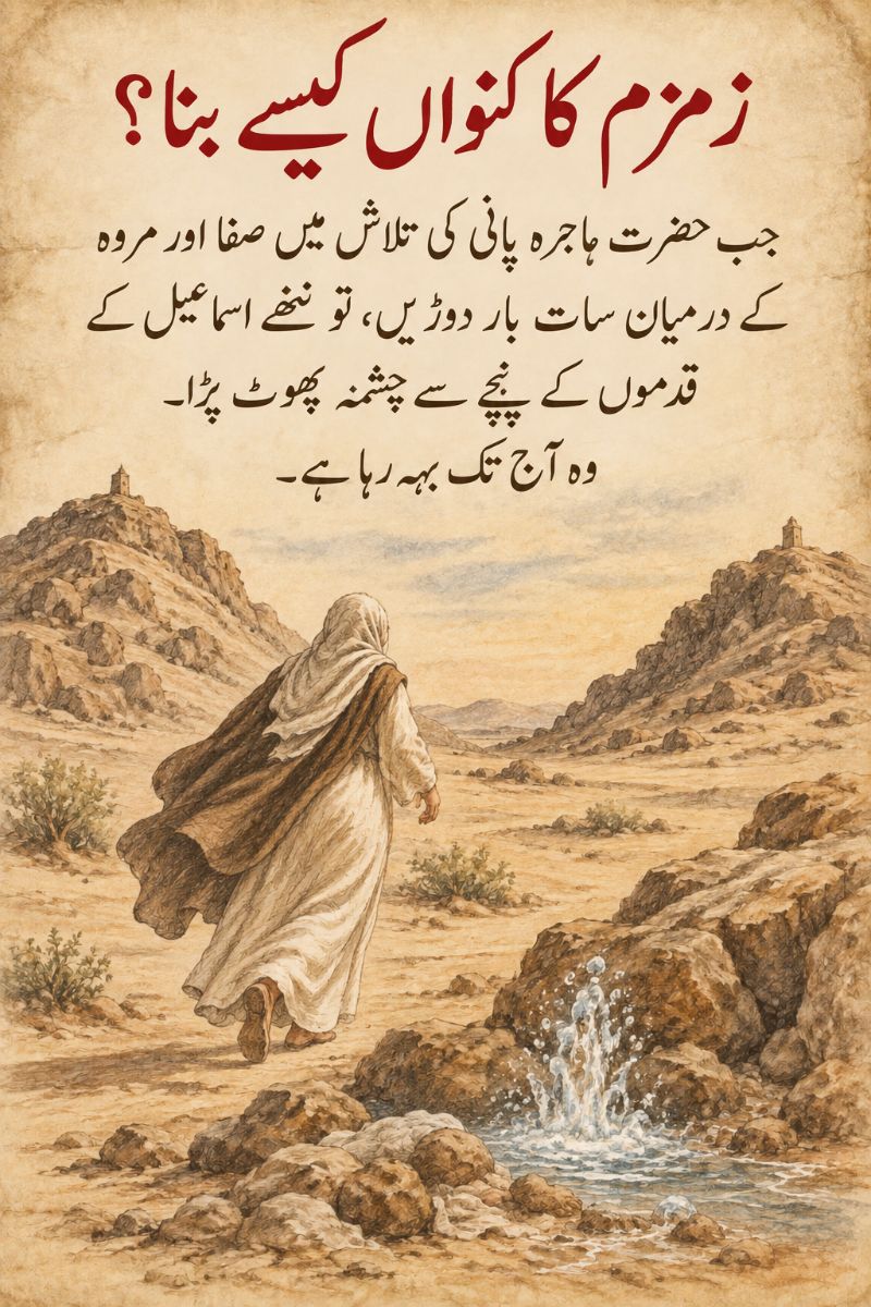 زمزم کا کنواں کیسے بنا