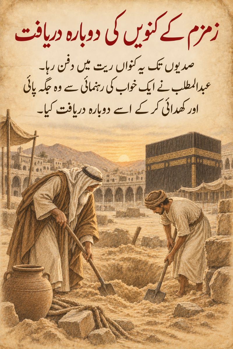 زمزم کے کنویں کی دوبارہ دریافت