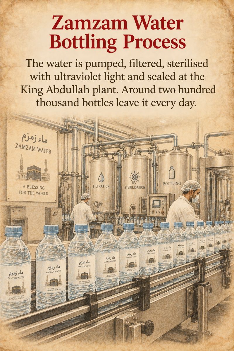 Zamzam water bottling process