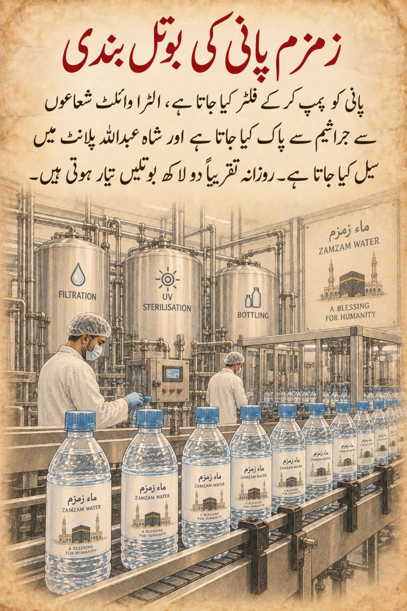 زمزم پانی کی بوتل بندی