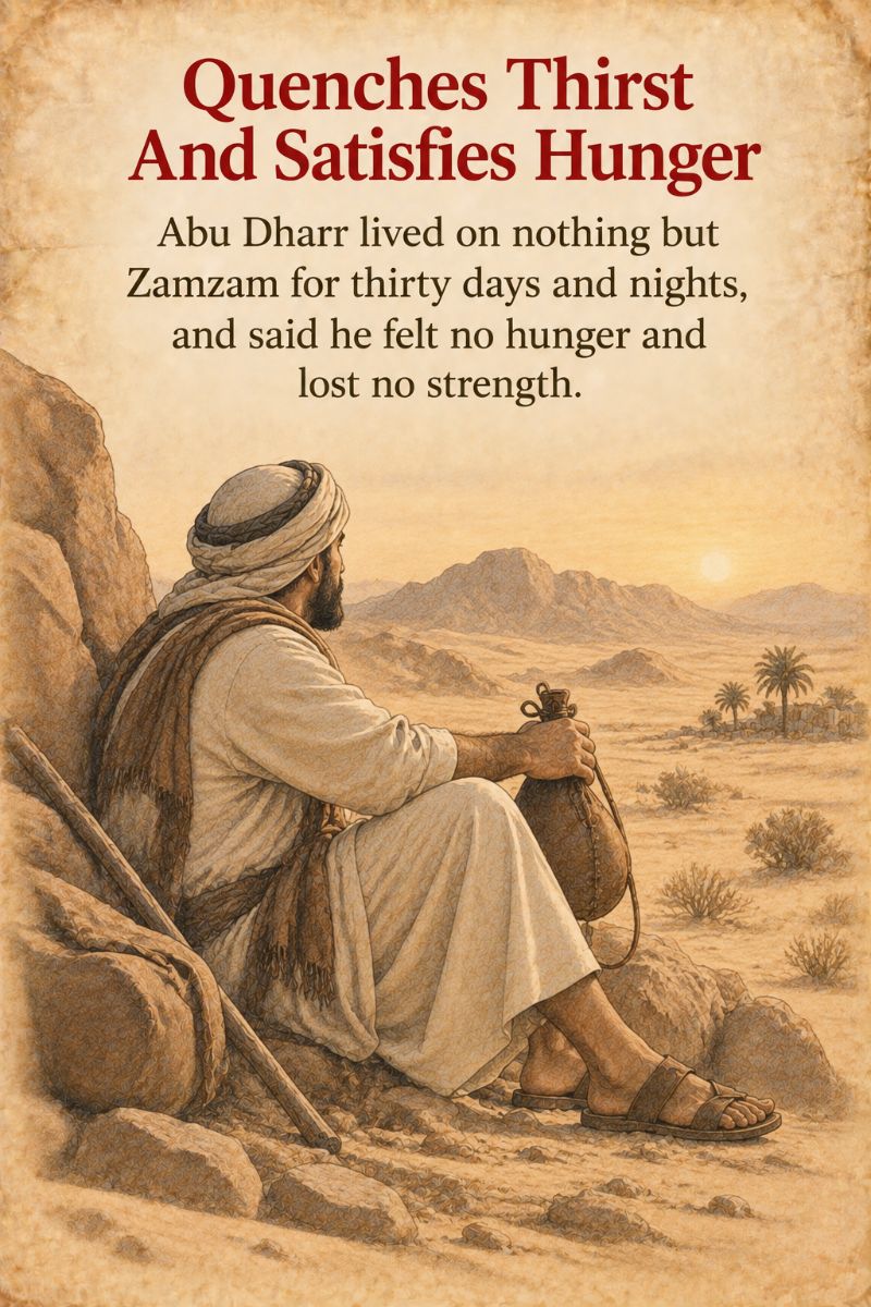 Zamzam quenches thirst and satisfies hunger