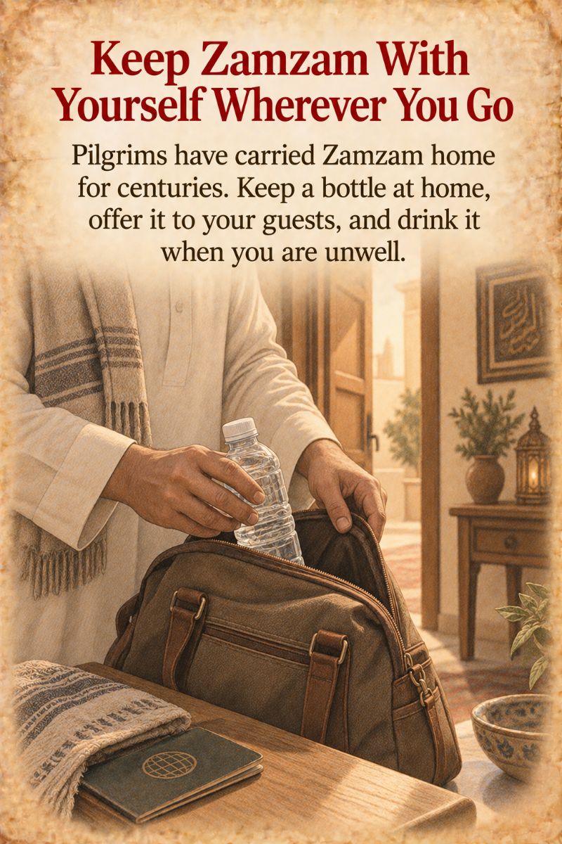 Keep Zamzam with yourself wherever you go