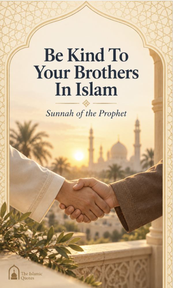 Be Kind to Brothers in Islam Be kind to your brothers in Islam - Sunnah of the Prophet Muhammad
