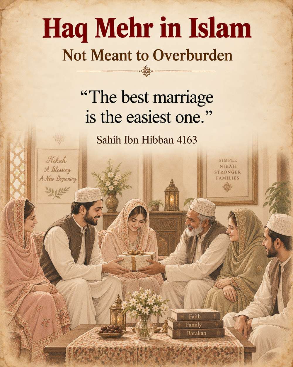 Haq Mehr is not meant to overburden - Sahih Ibn Hibban 4163