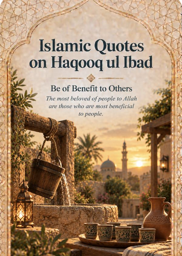 Be of Benefit to Others - Islamic Quotes on Haqooq ul Ibad