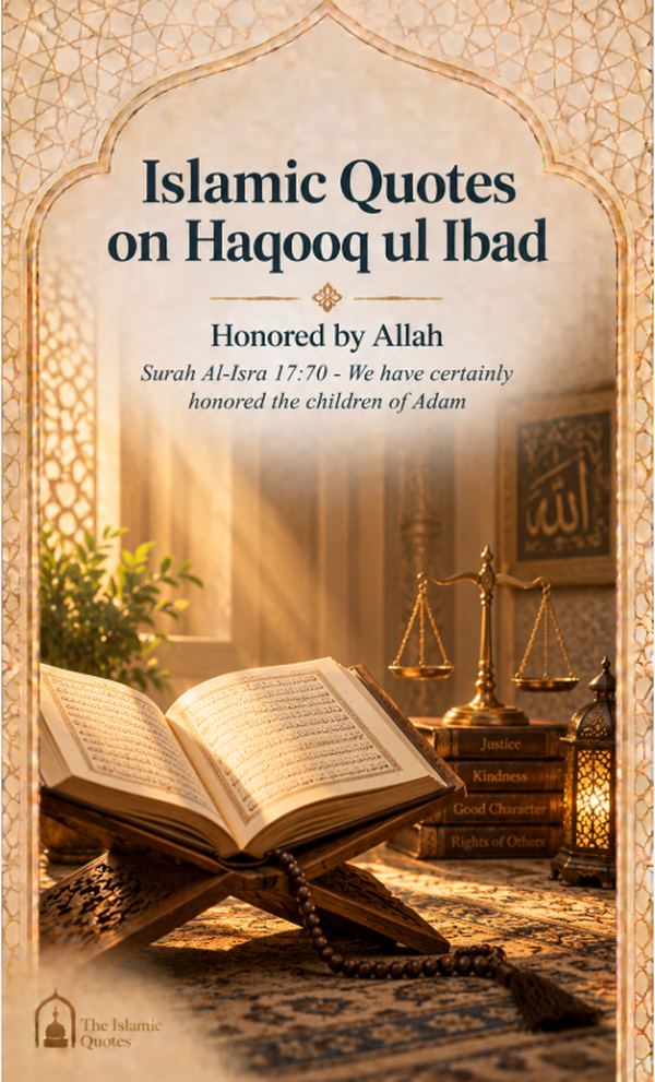 Honored by Allah - Islamic Quotes on Haqooq ul Ibad