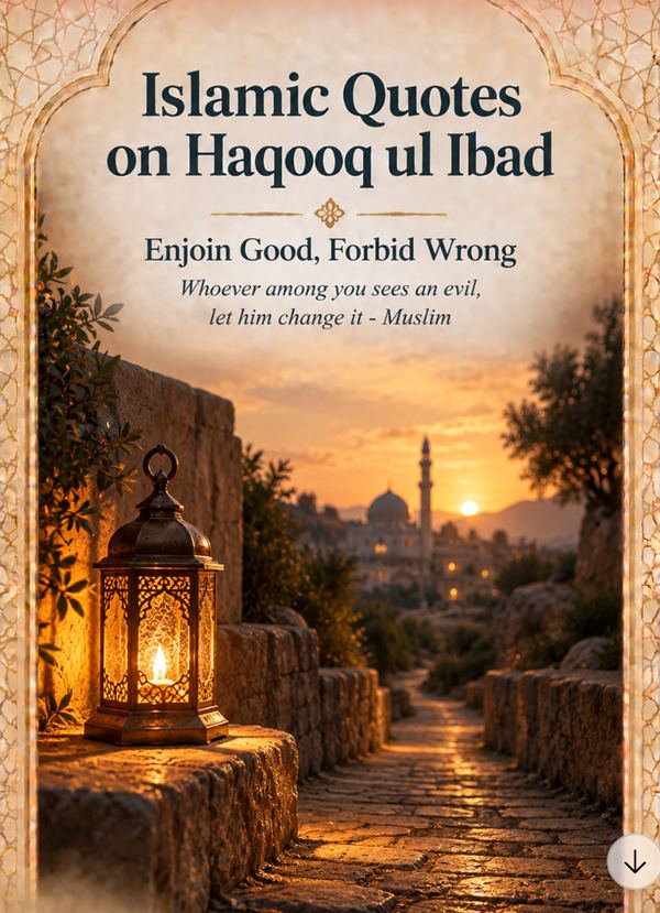 Enjoin Good, Forbid Wrong - Islamic Quotes on Haqooq ul Ibad