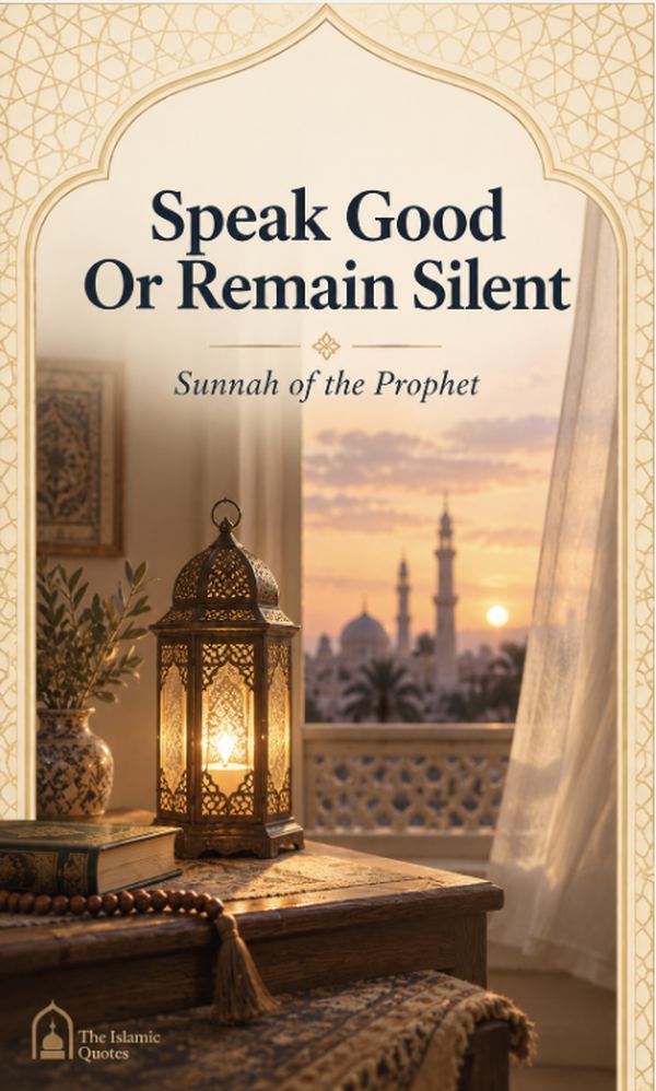 Speak Good or Remain Silent Speak good or remain silent - Sunnah of the Prophet Muhammad