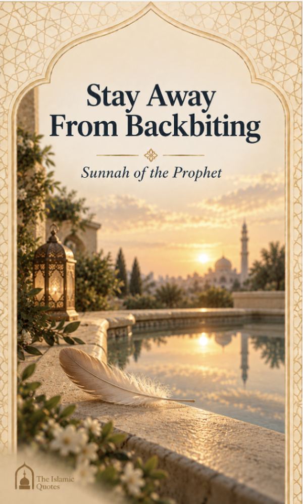 Staying away from backbiting Stay away from backbiting - Sunnah of the Prophet Muhammad