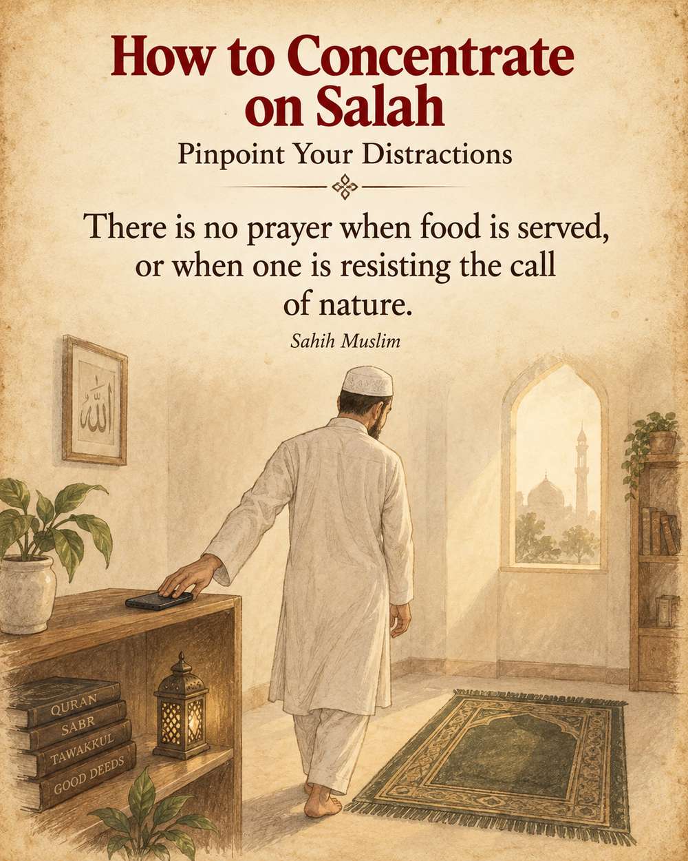 Pinpoint your distractions in Salah - Sahih Muslim