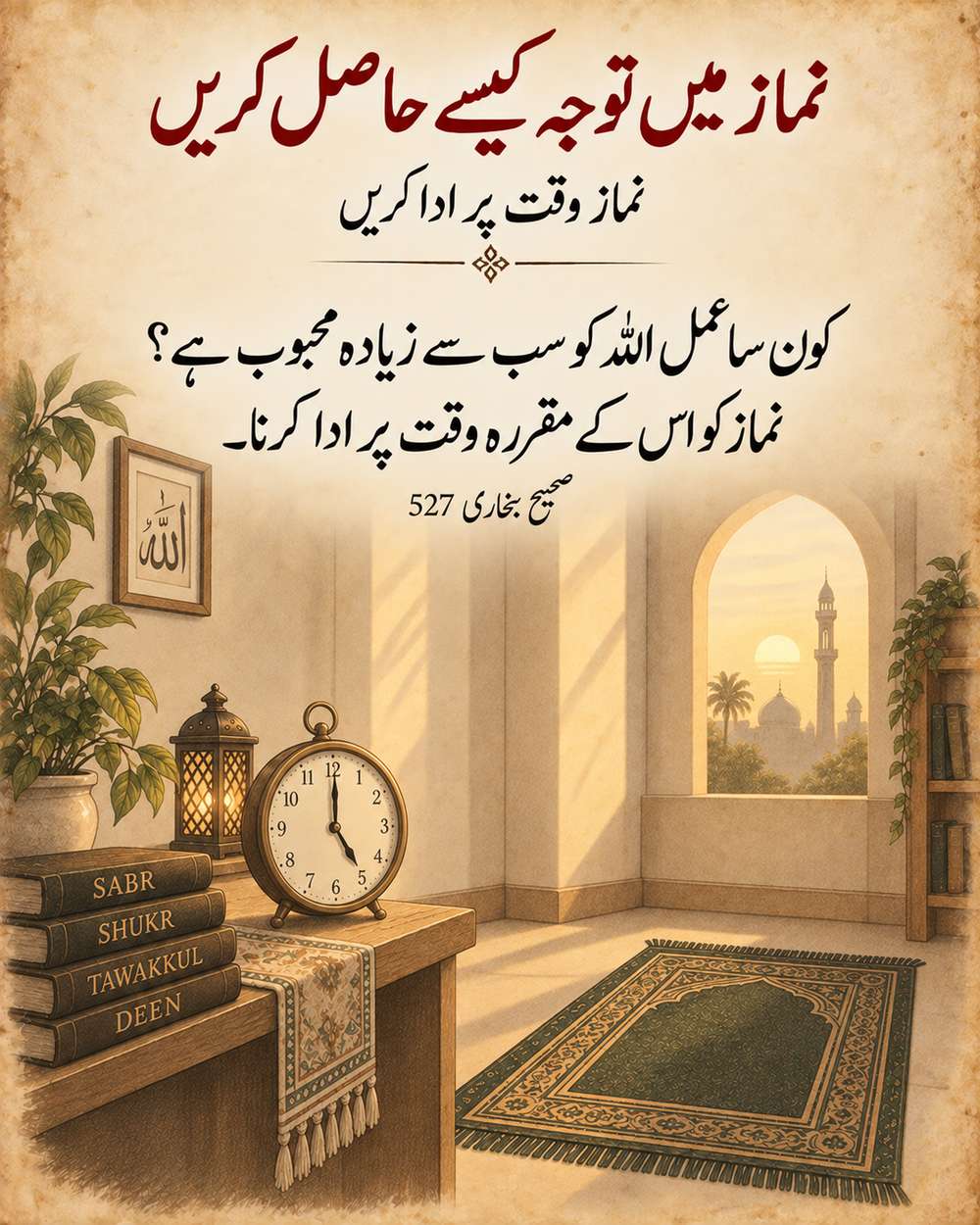 نماز وقت پر ادا کریں - صحیح بخاری 527
