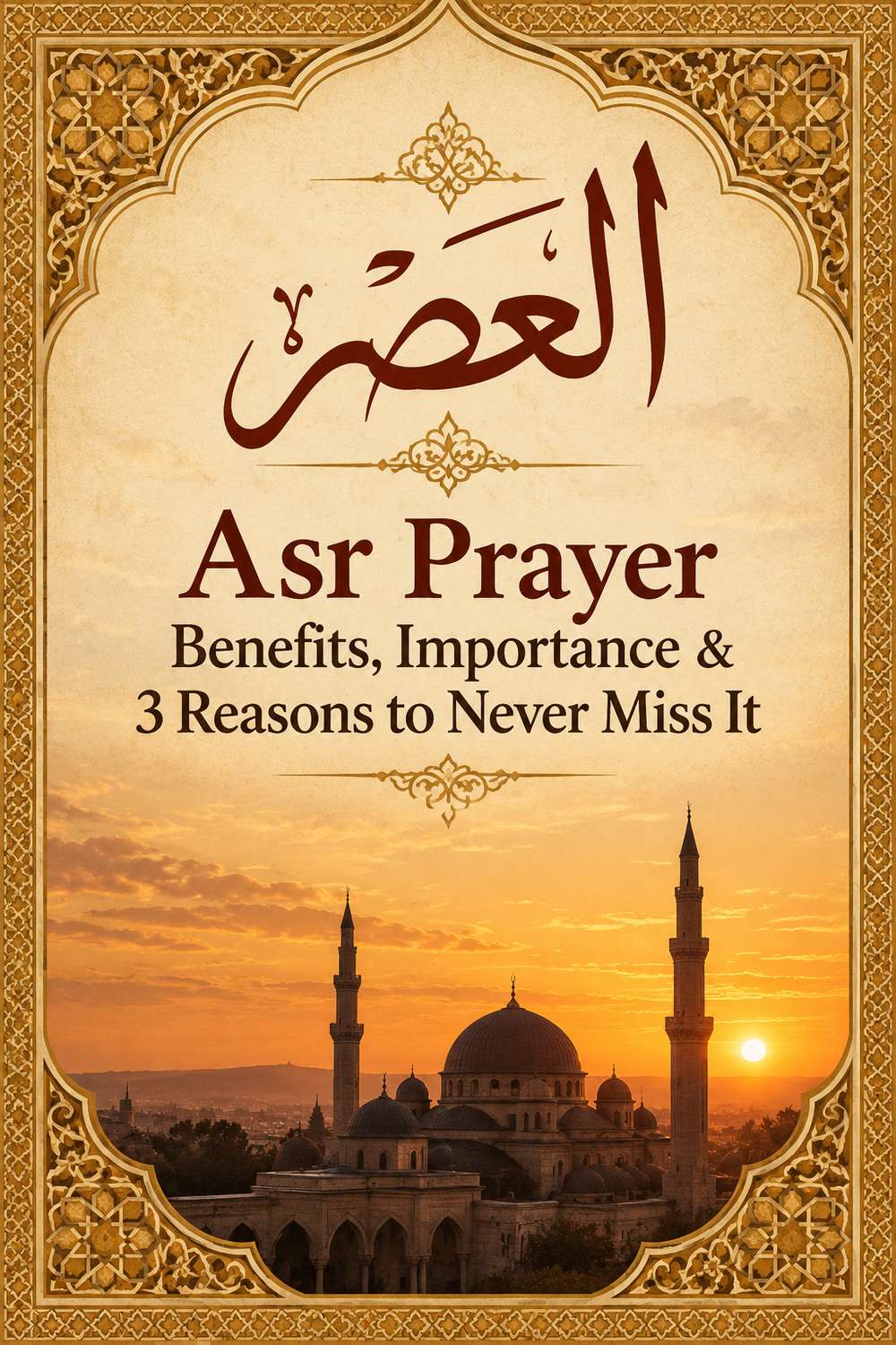 Asr Prayer Benefits, Importance and 3 Reasons to Never Miss It