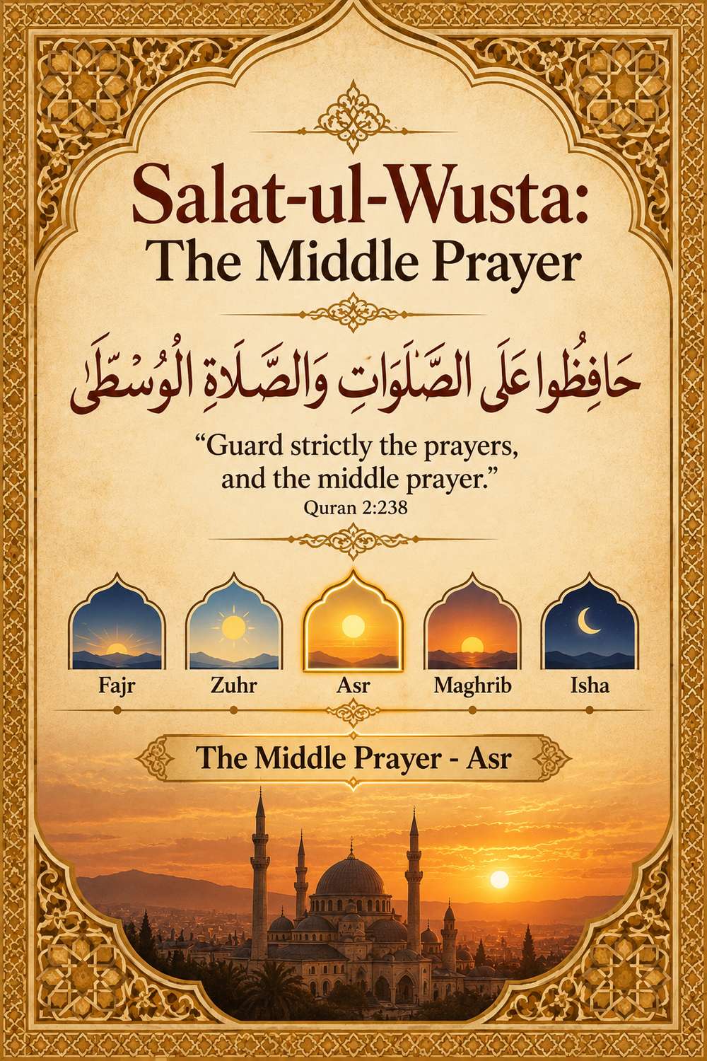 Salat-ul-Wusta the middle prayer - Asr importance