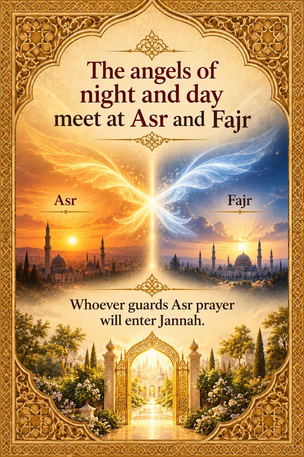 Angels meet at Asr and Fajr prayers - hadith