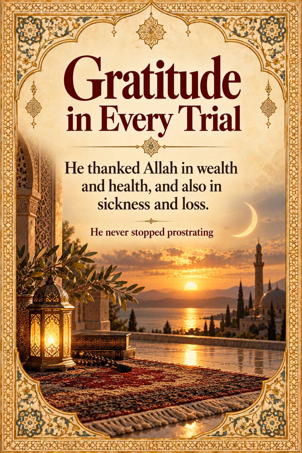 Prophet Ayub (AS) remained grateful to Allah in every trial