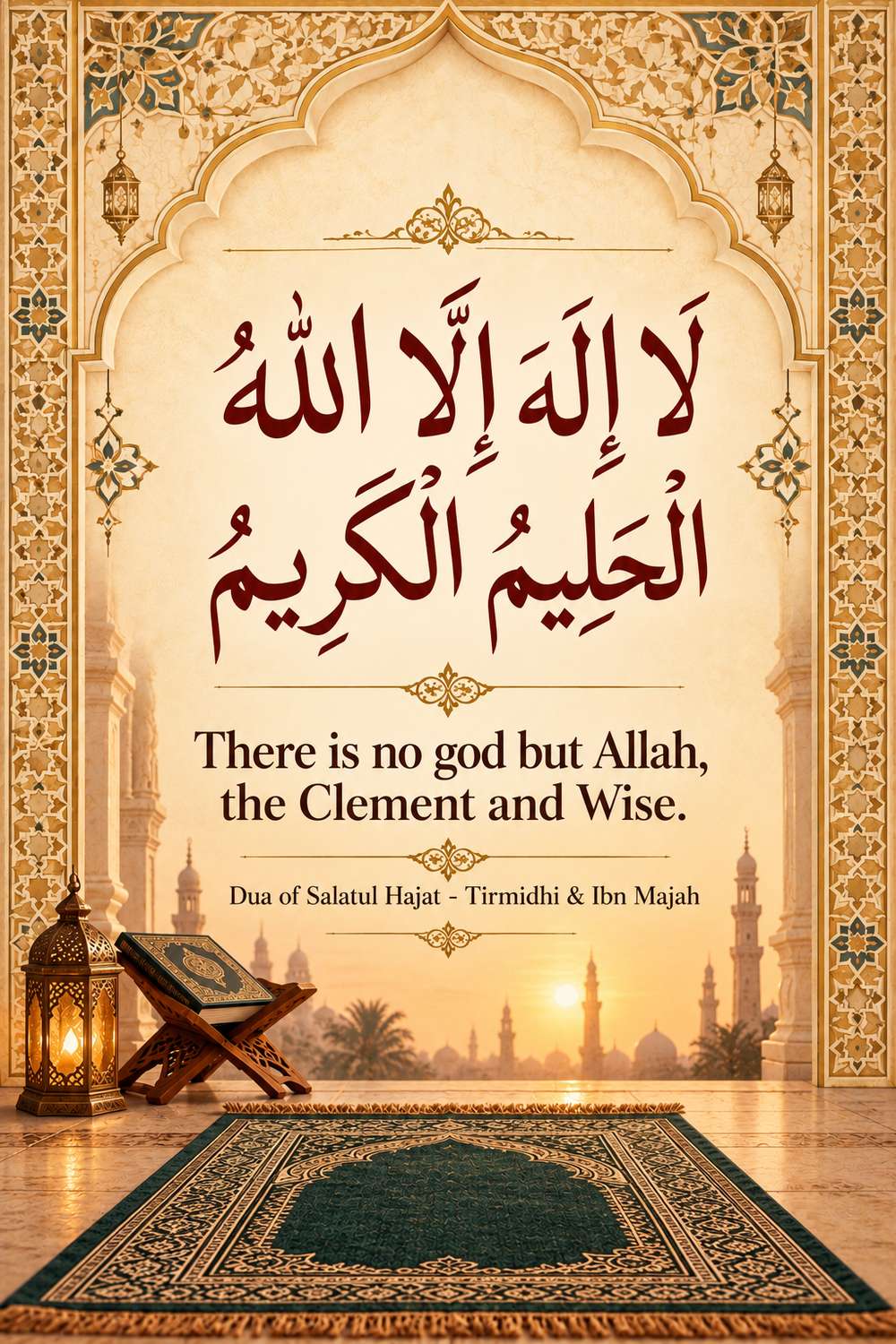 دعاء صلاة الحاجة - Salatul Hajat dua in Arabic